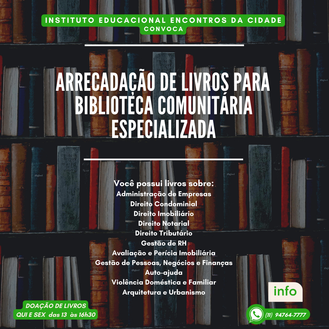 Foto de Biblioteca Toda Doação Cartaz (Post para Instagram (Quadrado)).png